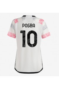 Juventus Paul Pogba #10 Fotballdrakt Borte Klær Dame 2023-24 Korte ermer